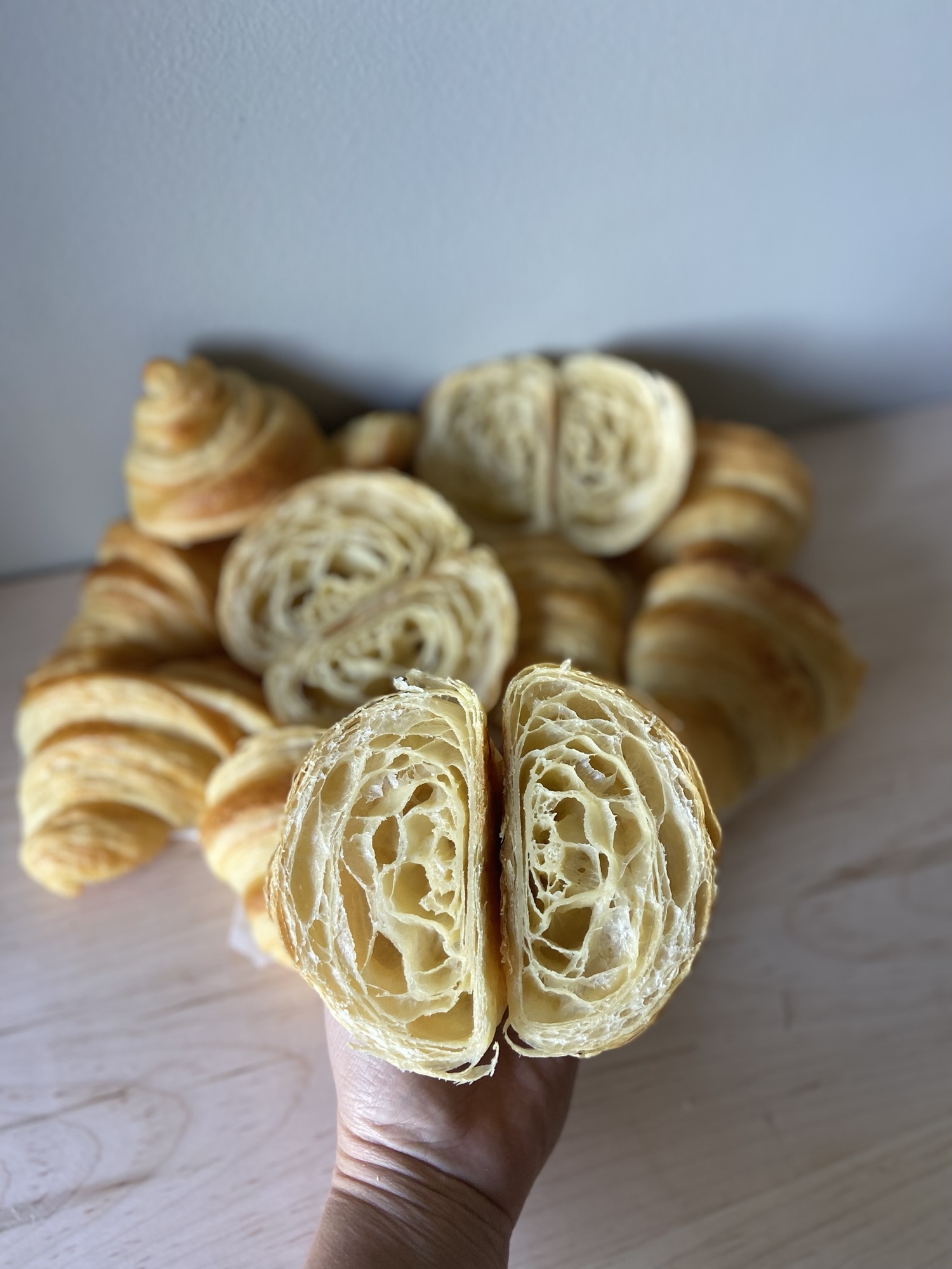 Eggnog Sourdough Croissant