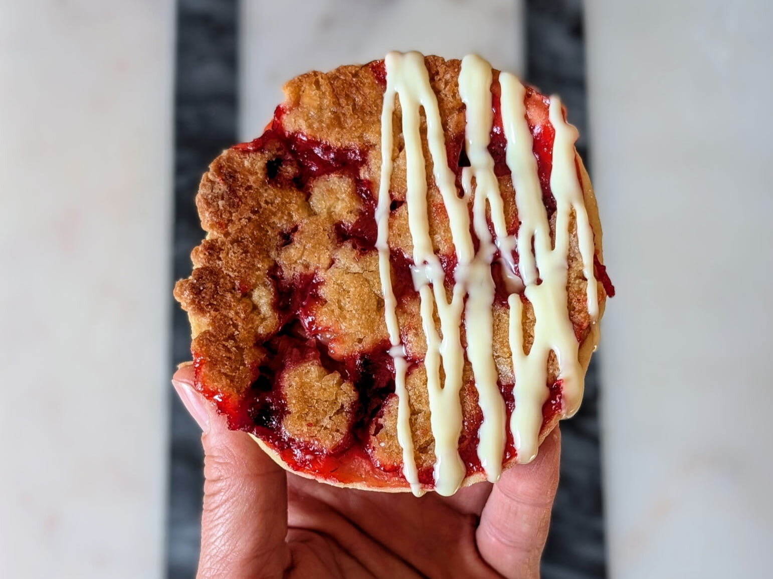 Strawberry Shortcake Sourdough Cookies
