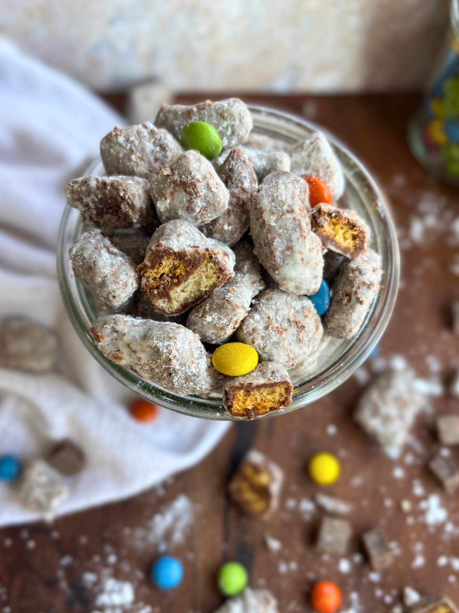 Sourdough Bread Puppy Chow (Muddy Buddies)