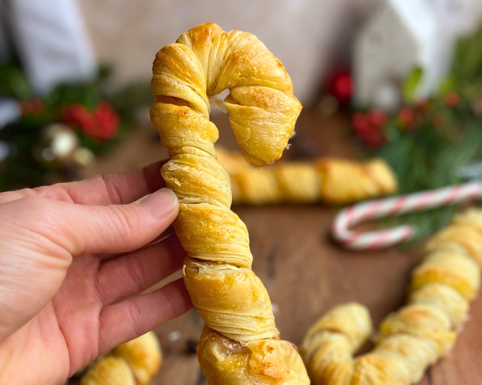 Sourdough Croissant Candy Canes | Holiday Pastries