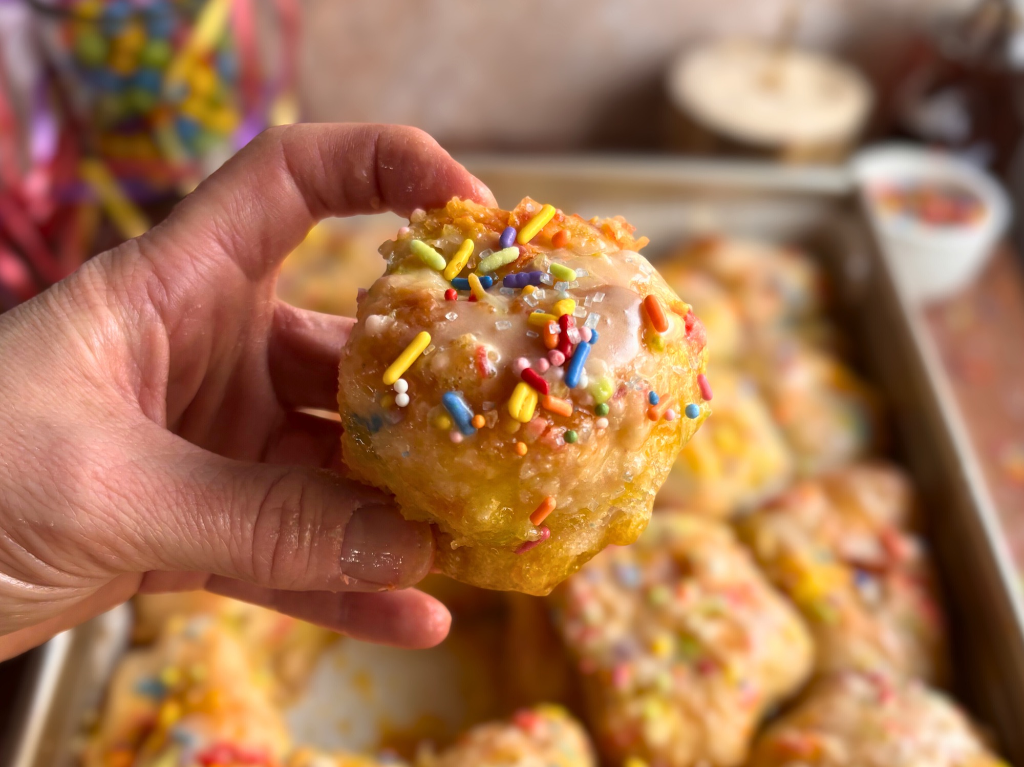 Celebration Pull Apart Focaccia (Funfetti Sourdough or Yeast Recipe)