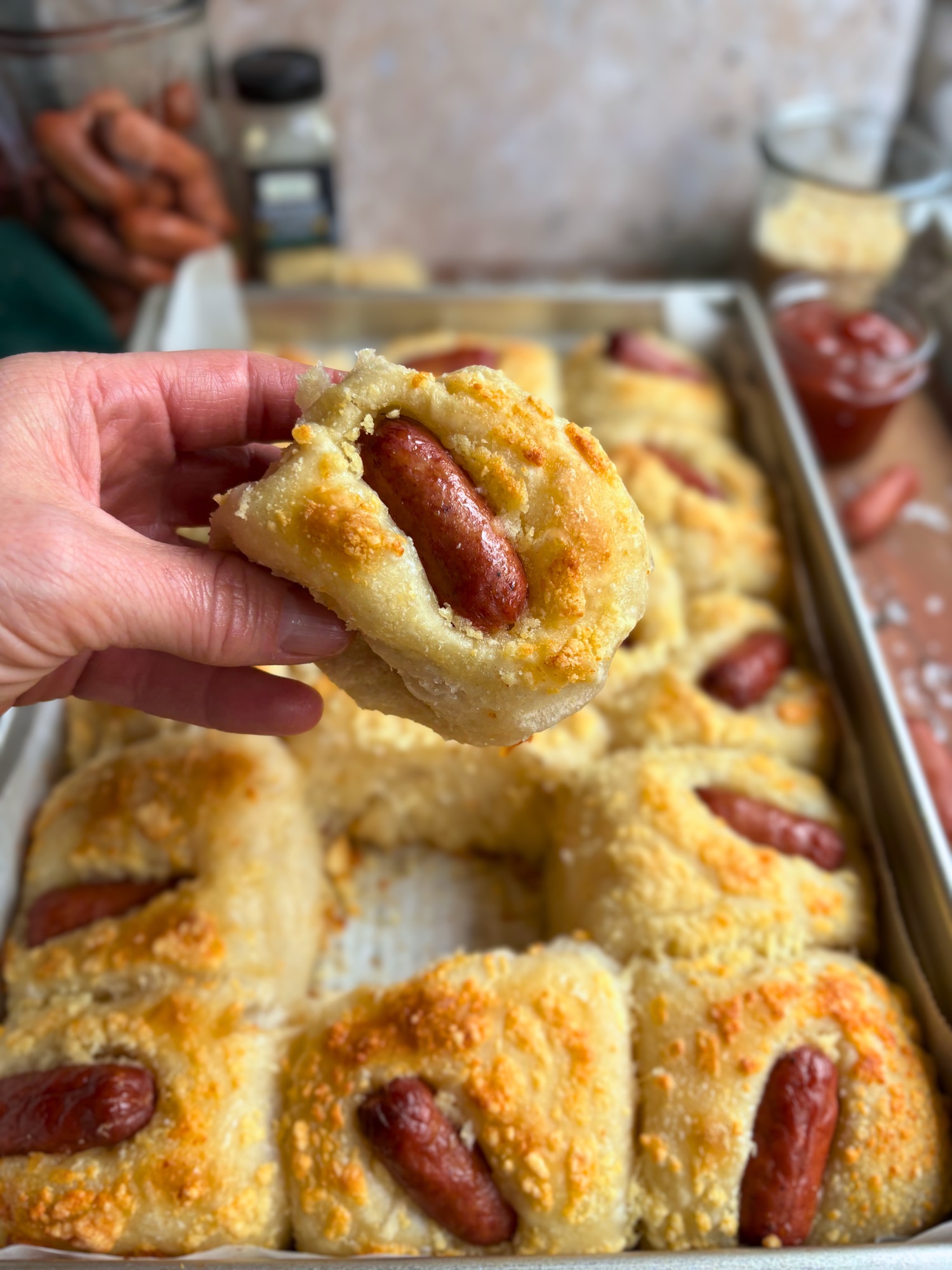 Hot Dog Pull-Apart Focaccia