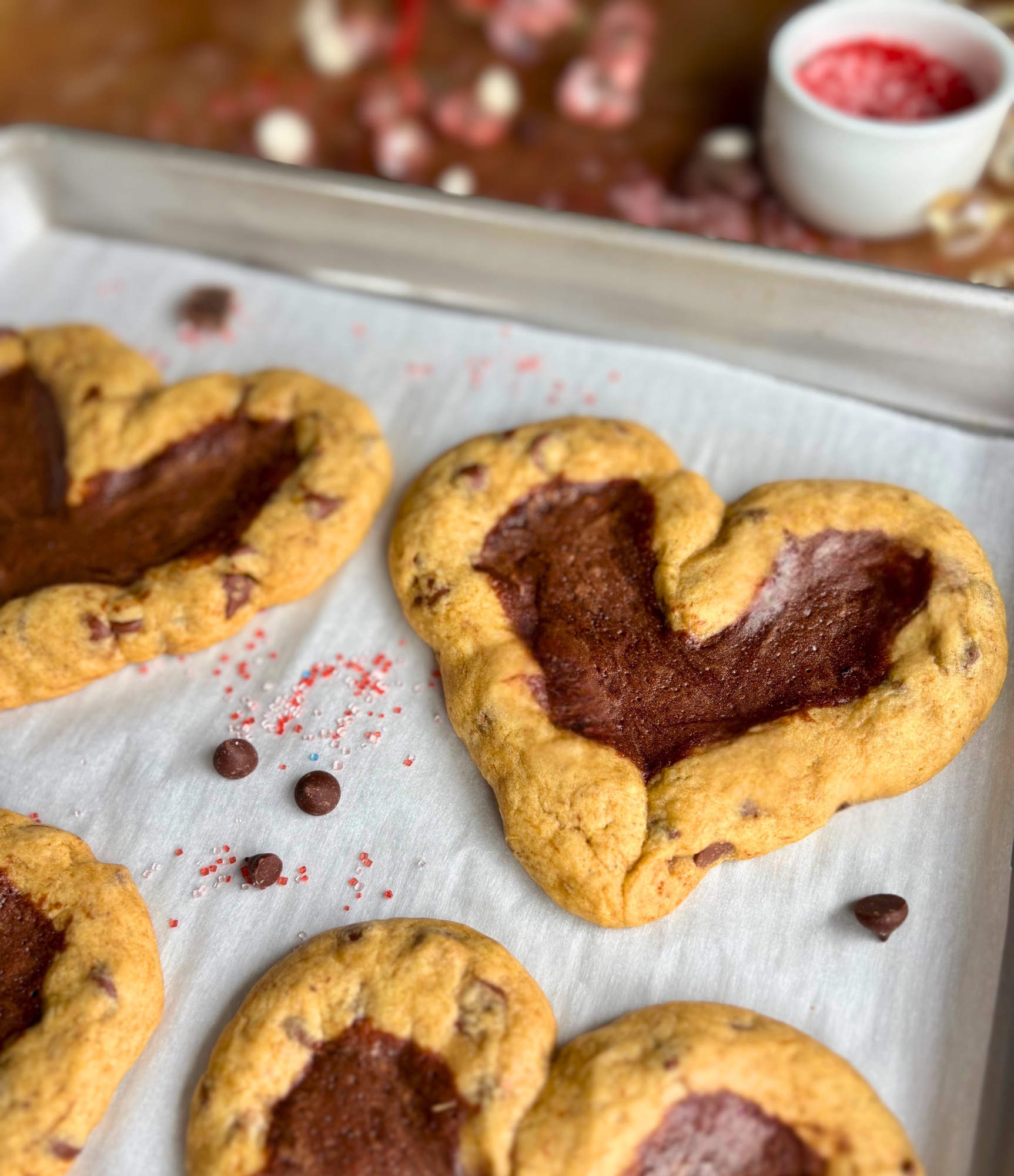 Heart-Shaped Brookies | Sourdough Valentine’s Day Treat