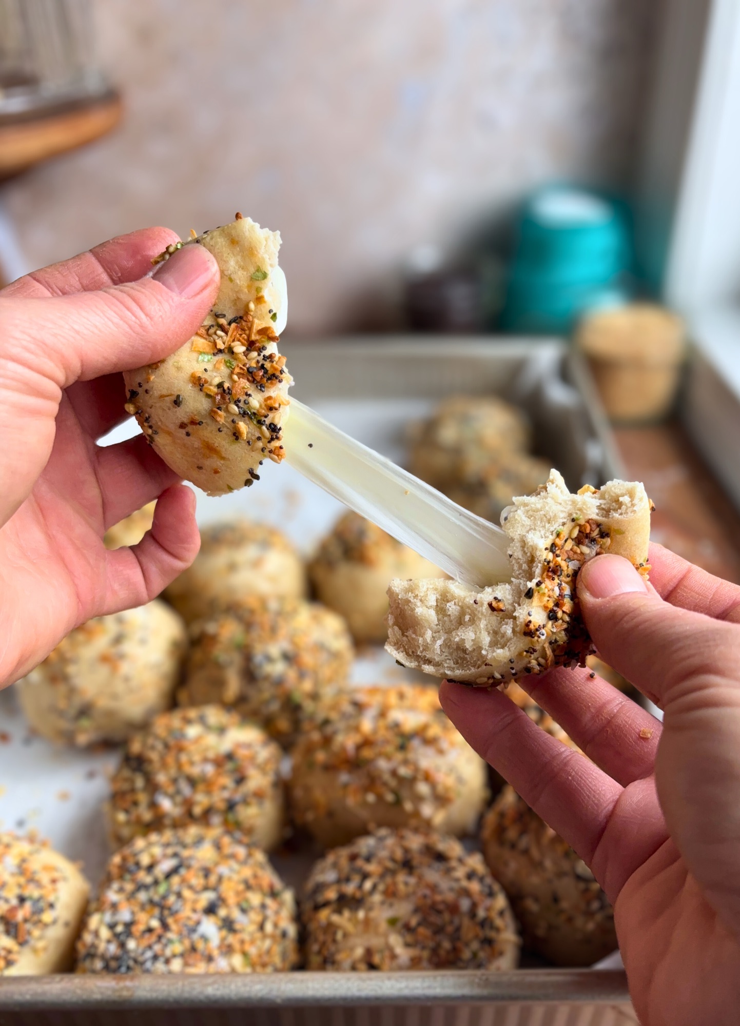 Sourdough Everything Bagel Balls (Pull Apart Style)