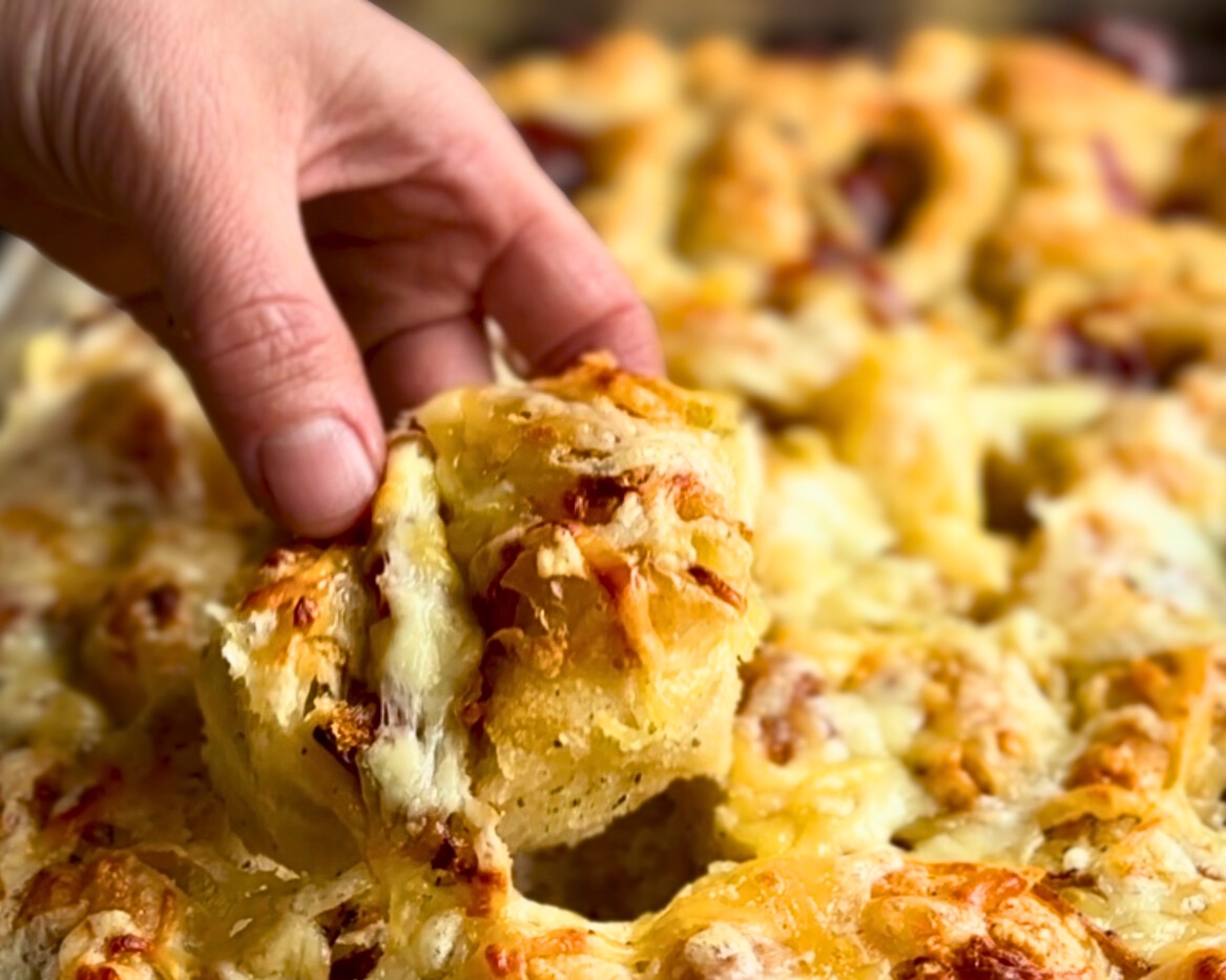 Pulled Pork Pull Apart Focaccia (Sourdough or Yeast)