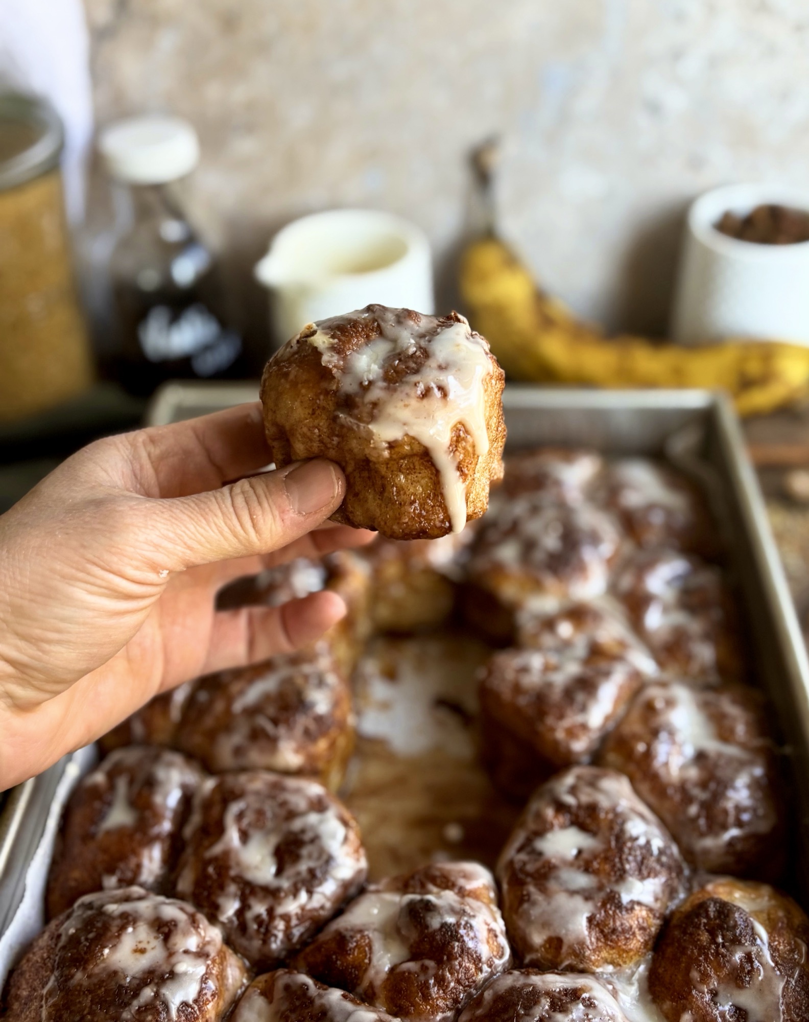 Banana Bread Pull-Apart Focaccia (Sourdough or Yeast)