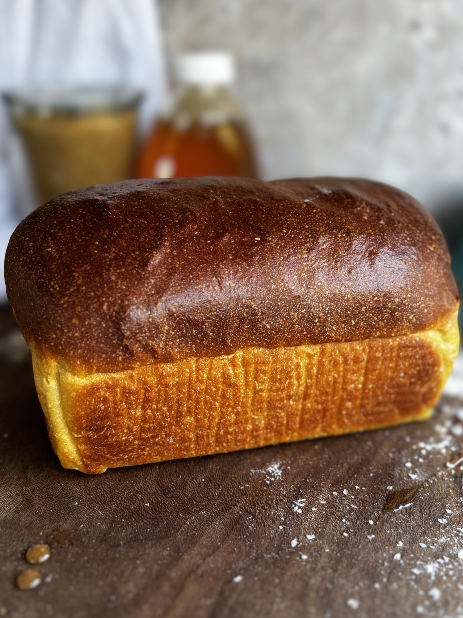 High Protein Honey Whole Wheat Sourdough Sandwich Bread