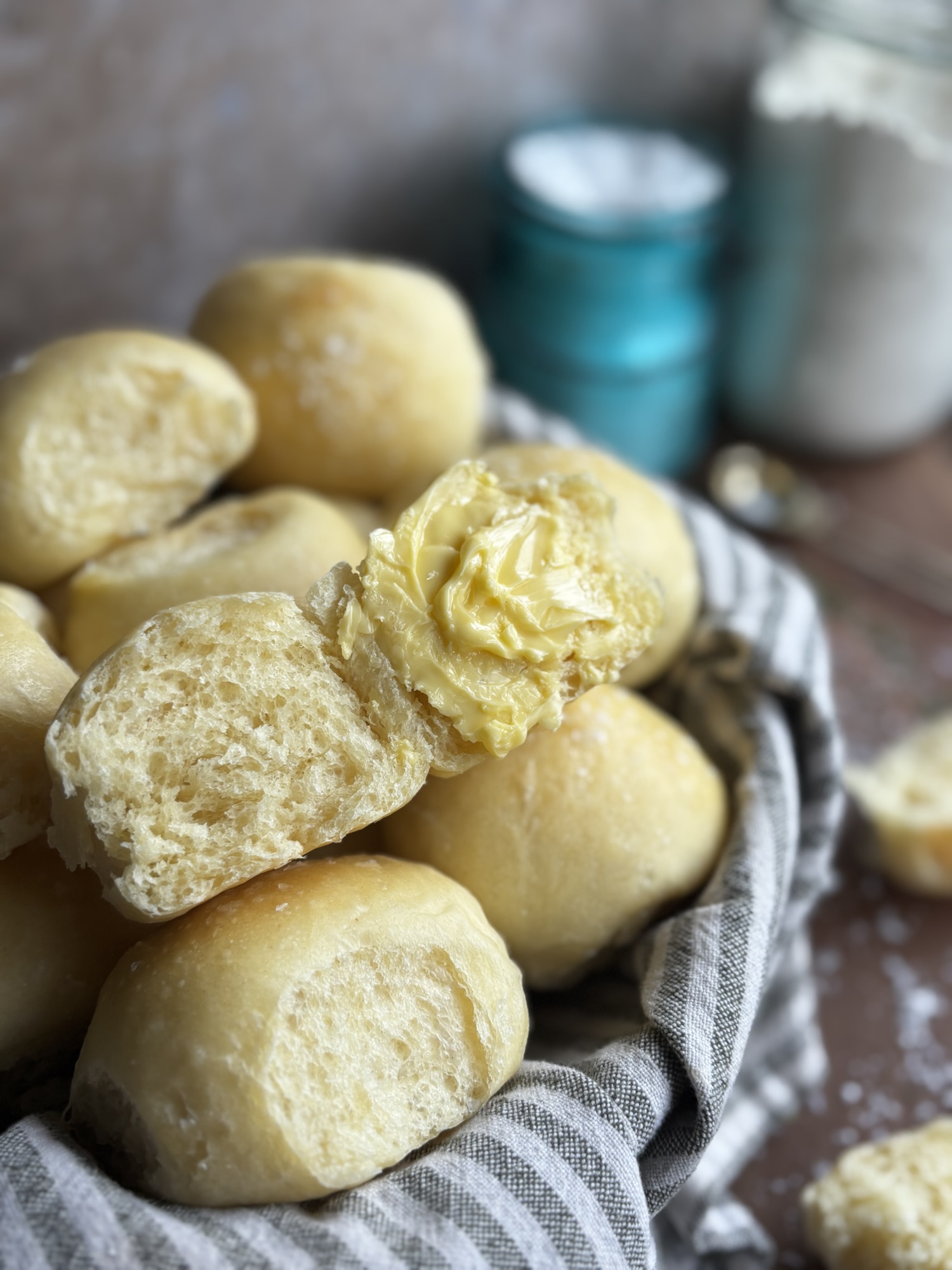 High Protein Sourdough Dinner Rolls