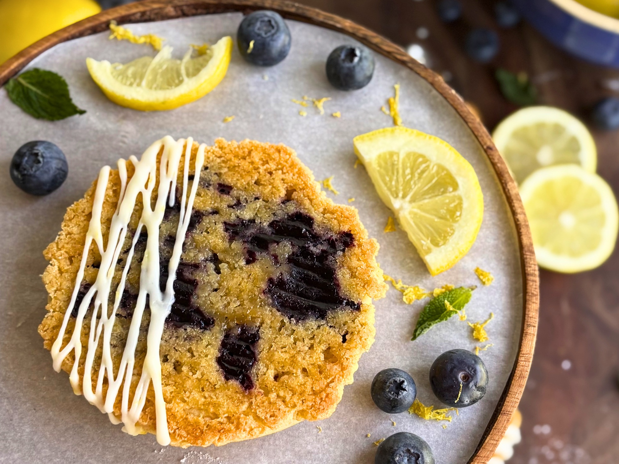 Lemon Blueberry Crumble Cookies