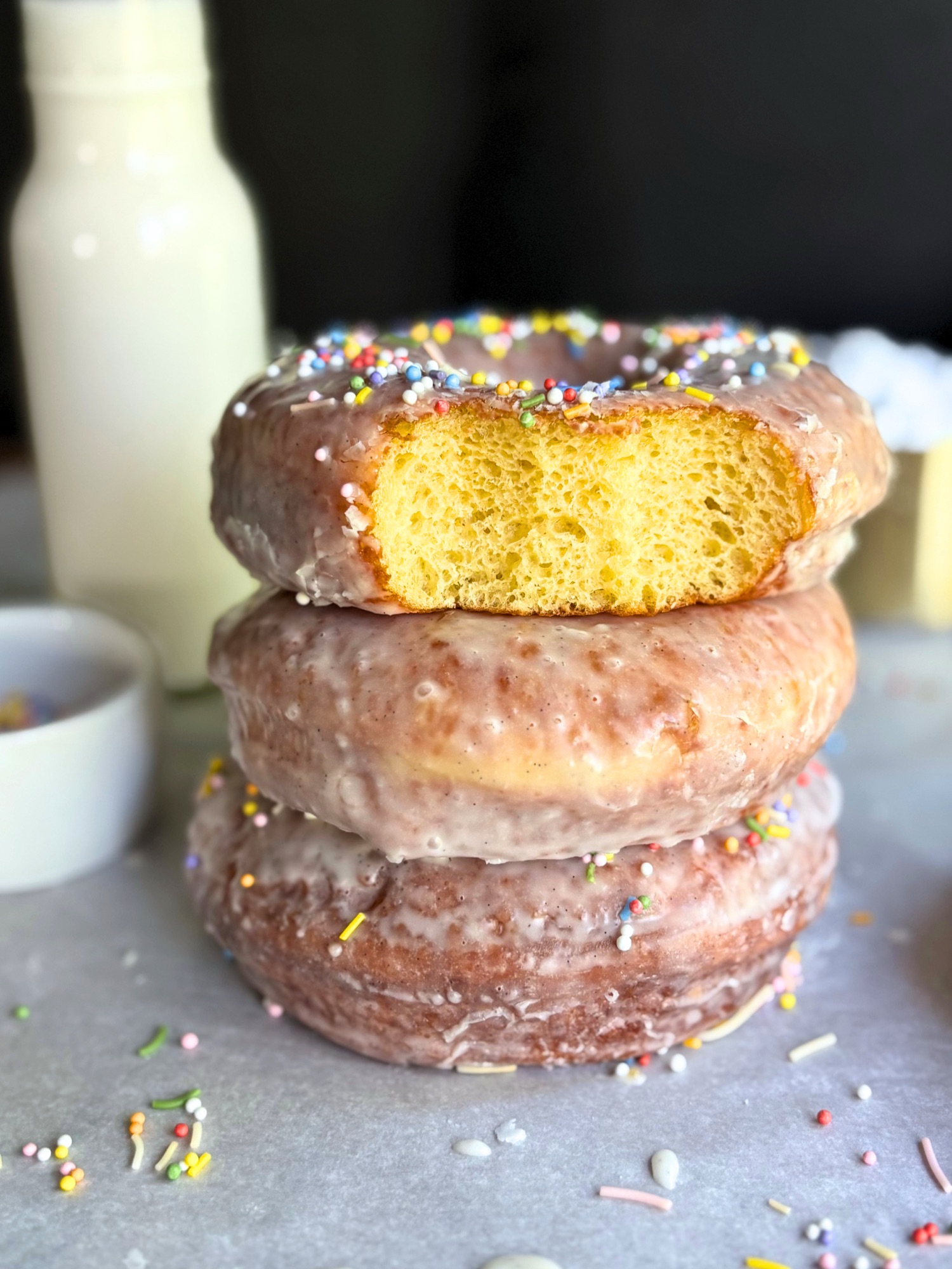 High Protein Donuts with Greek Yogurt (Same Day, Yeasted)