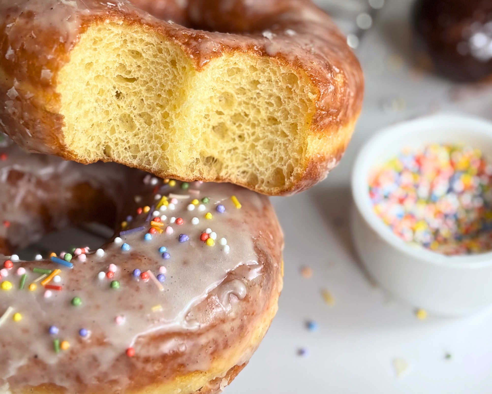 High Protein Sourdough Donuts with Greek Yogurt