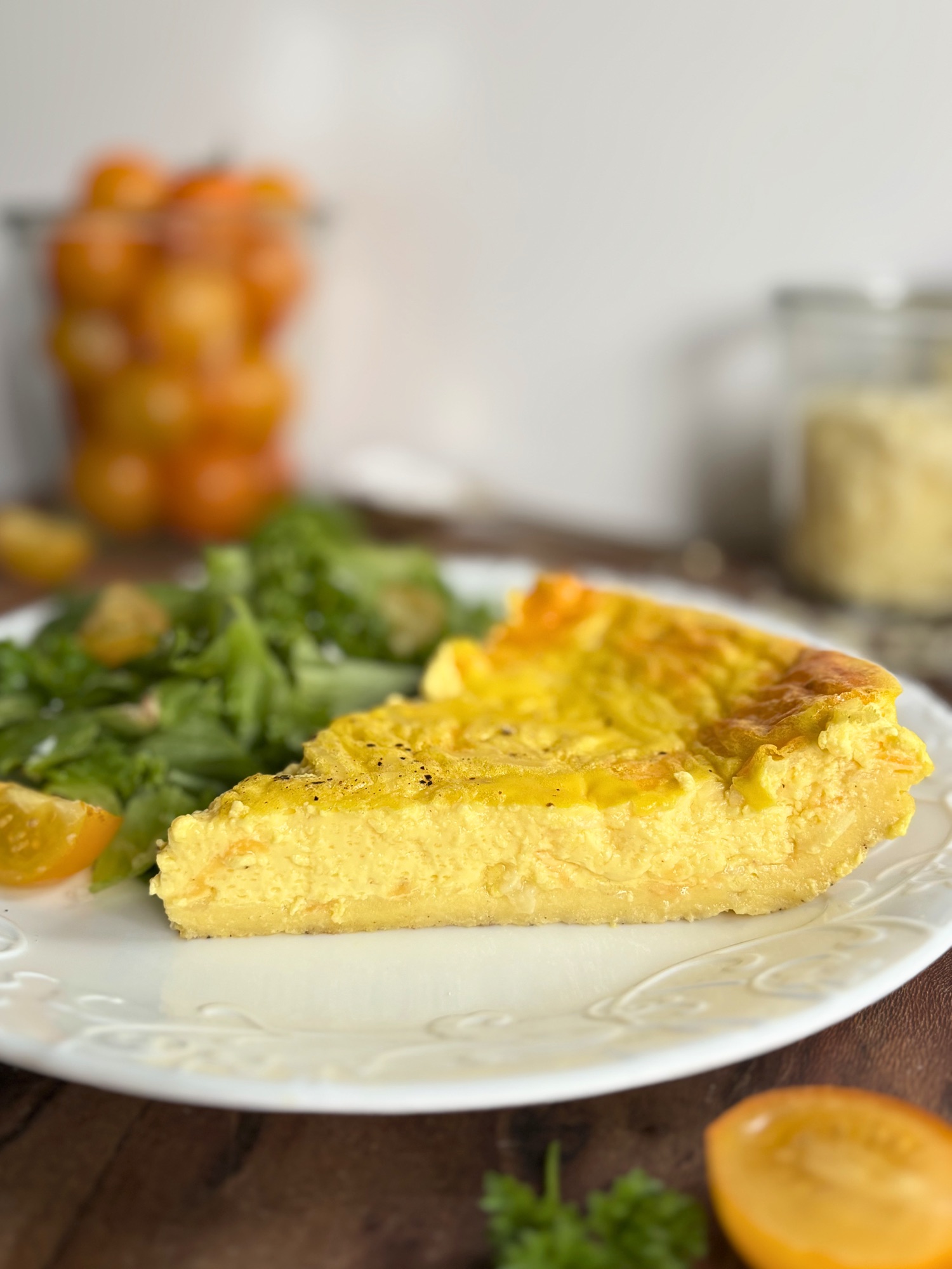 Sourdough Discard Crustless Quiche (Impossible Quiche)