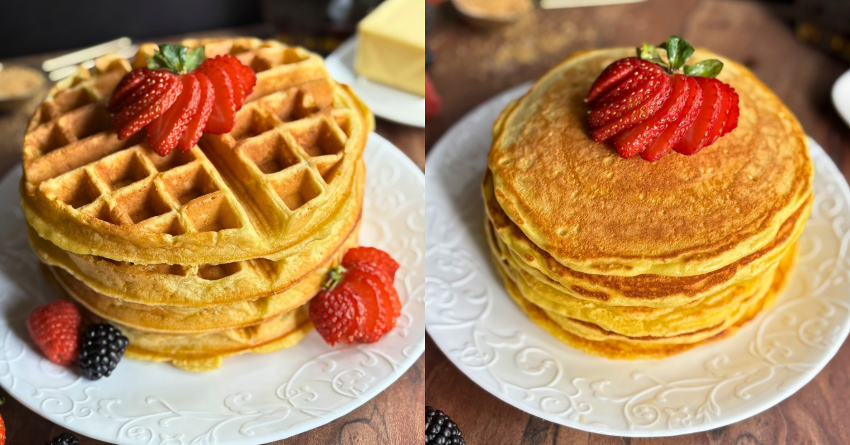 High-Protein Greek Yogurt Pancakes and Waffles (No Protein Powder)