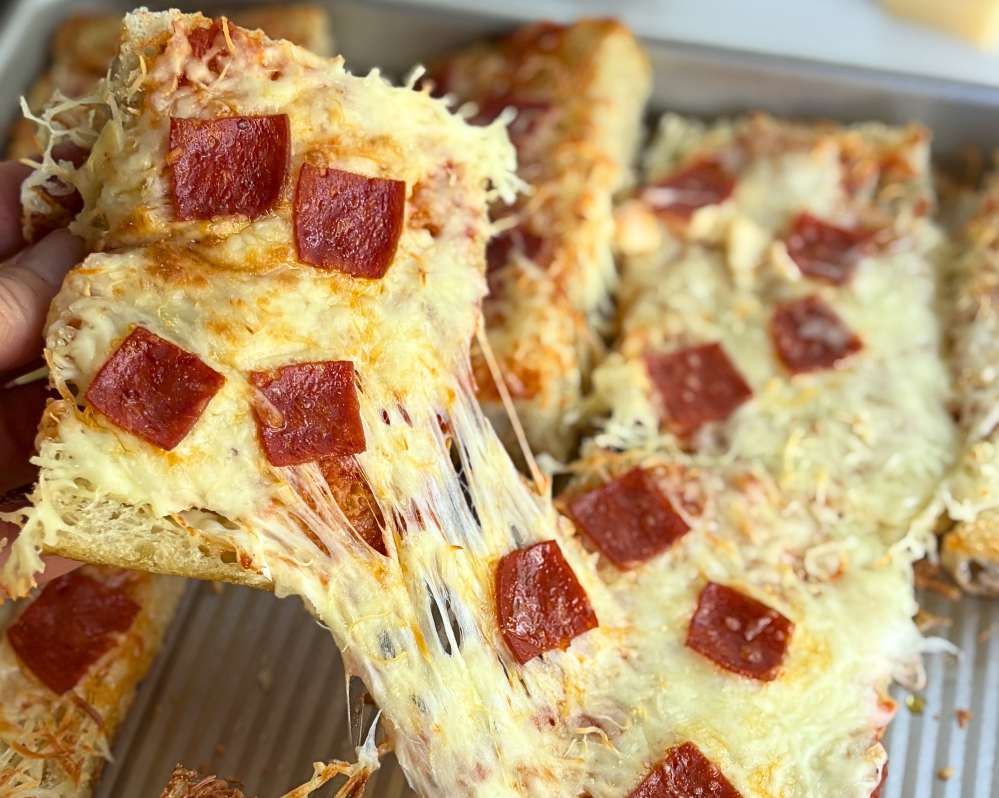 Focaccia Pizza Squares
