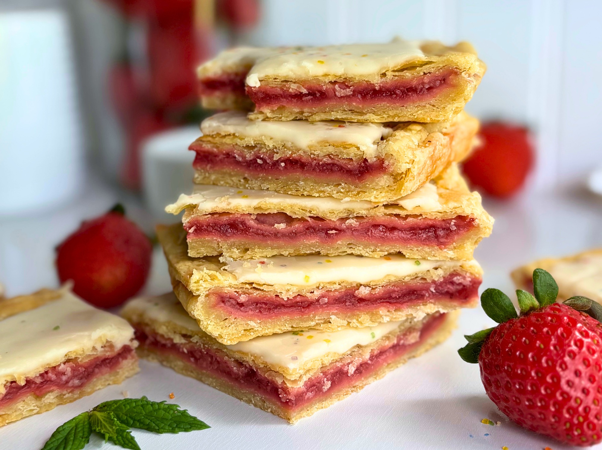 Strawberry Pop Tart Sheet Pan Bars (Sourdough or Classic)
