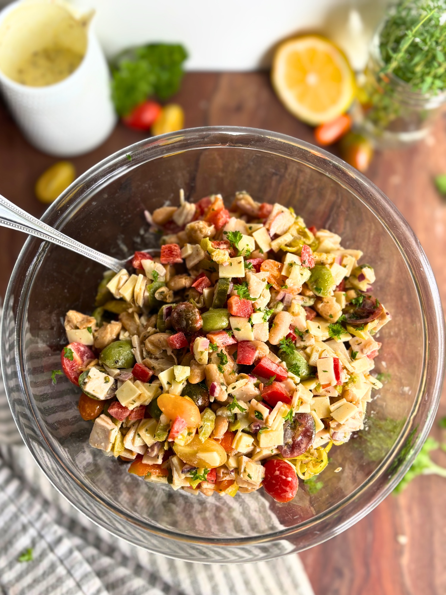 High Protein Grinder Salad (H3arty Grinder Salad)