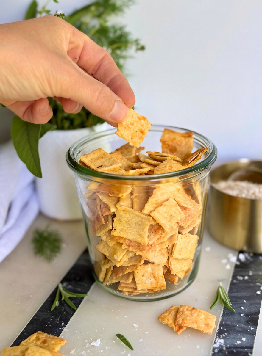 Crispy Cottage Cheese Crackers (Sourdough or Classic)
