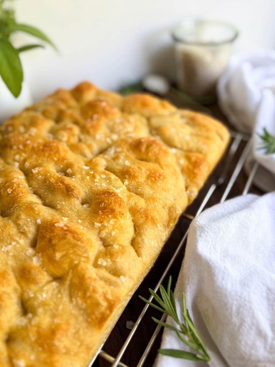 Sourdough Focaccia: The Easiest No Knead Bread