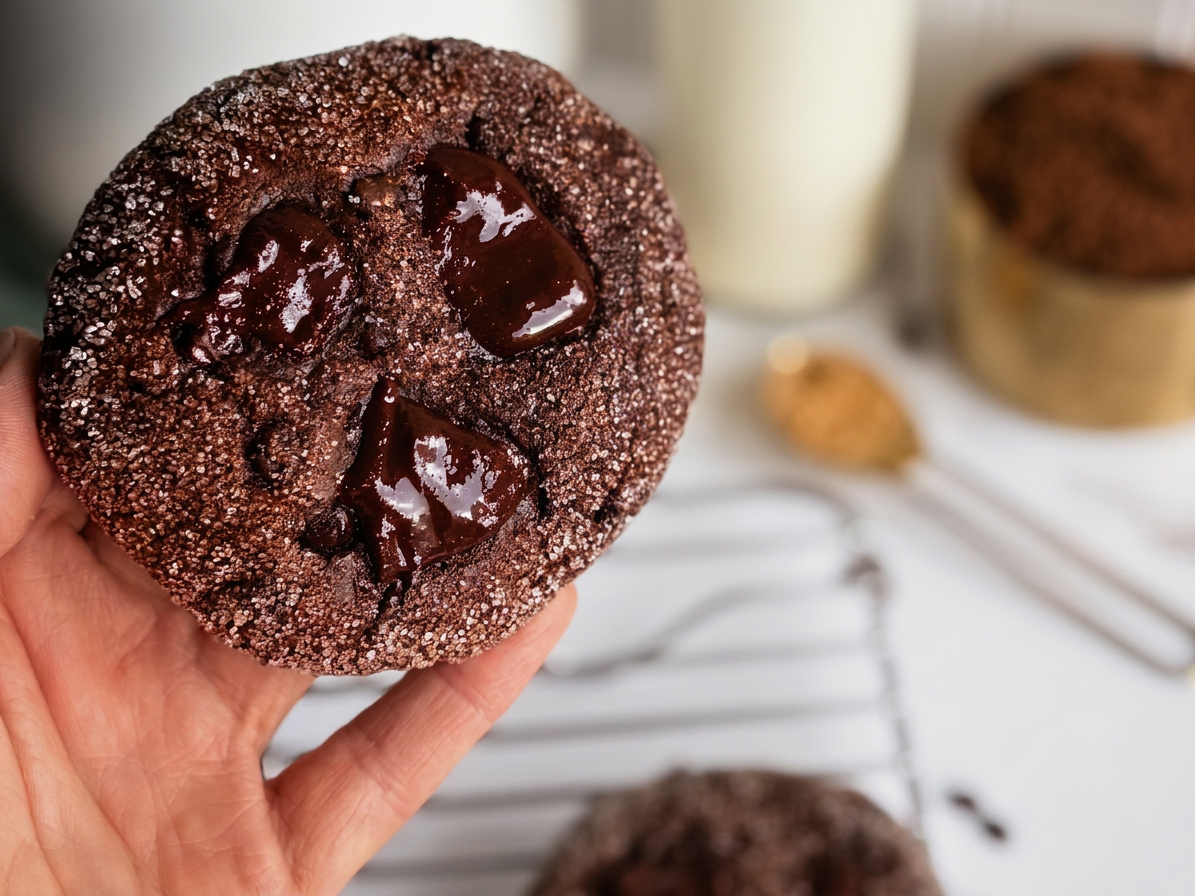 Double Chocolate High Protein Cookies (No Protein Powder)