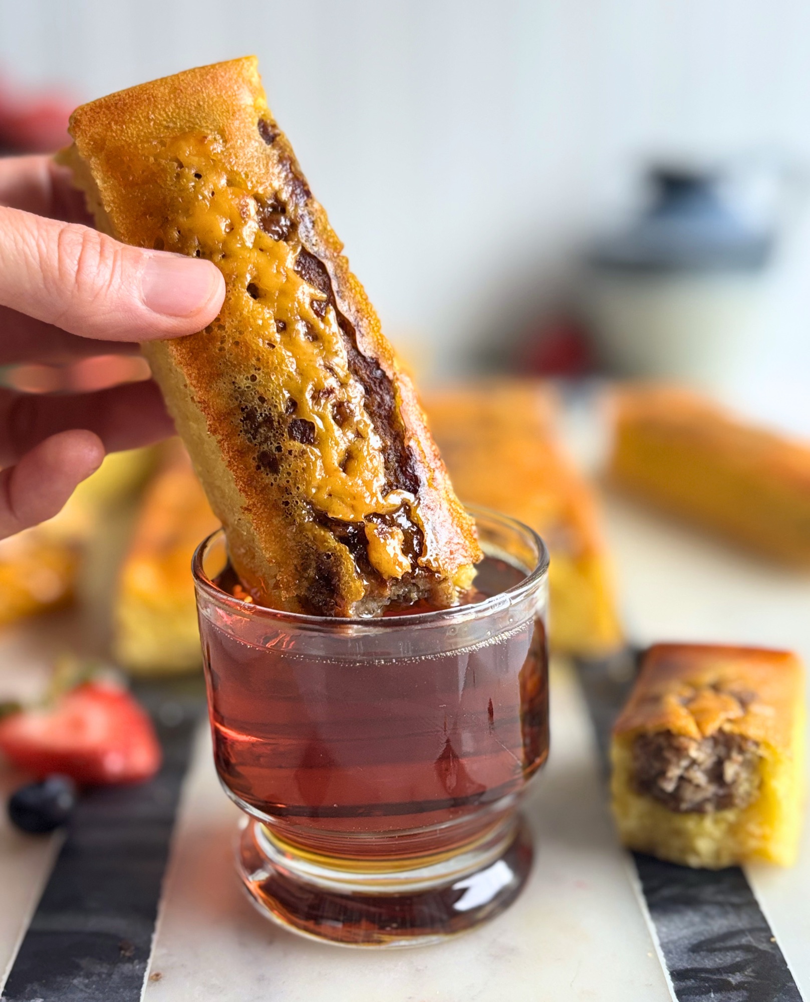 High Protein Pancake Sausage Sticks
