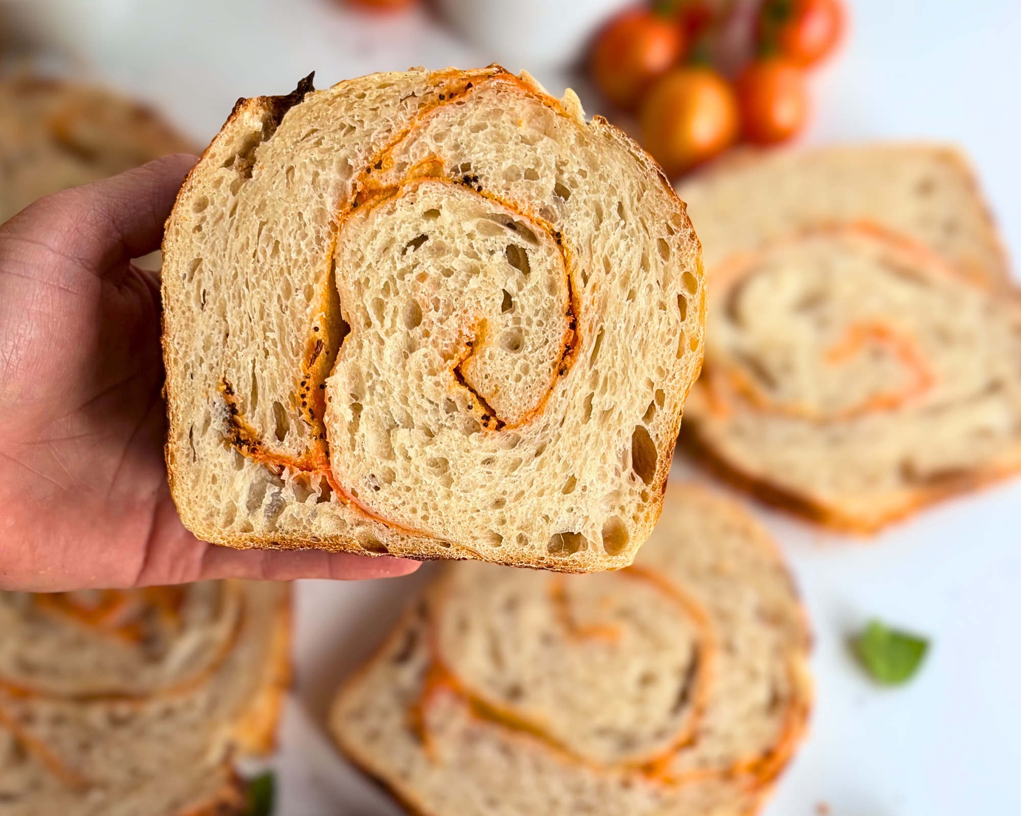 The Easiest Cheddar Everything Bagel Swirl Sourdough Bread