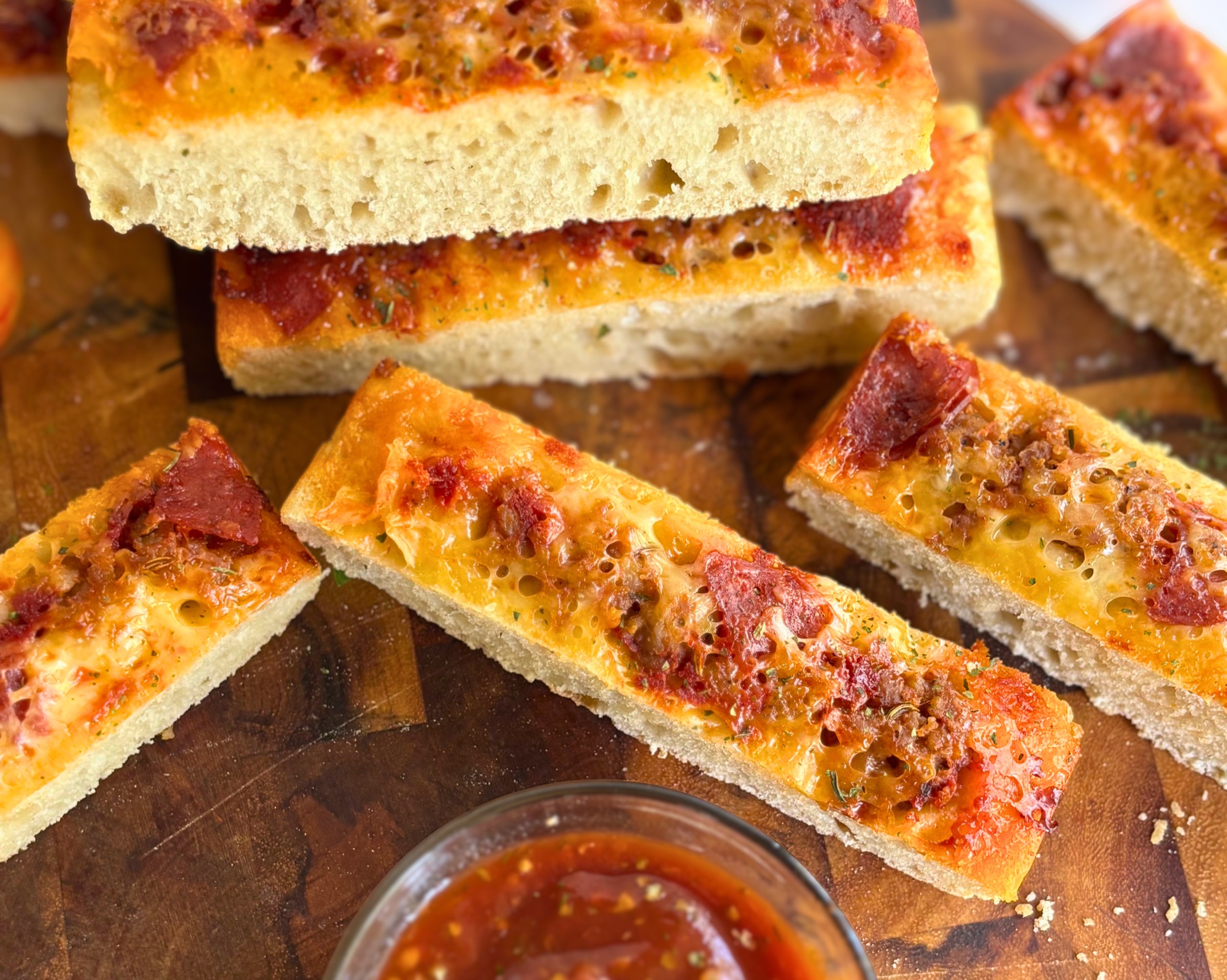 High Protein Pizza Sticks (Hot Dog Bun Pan)