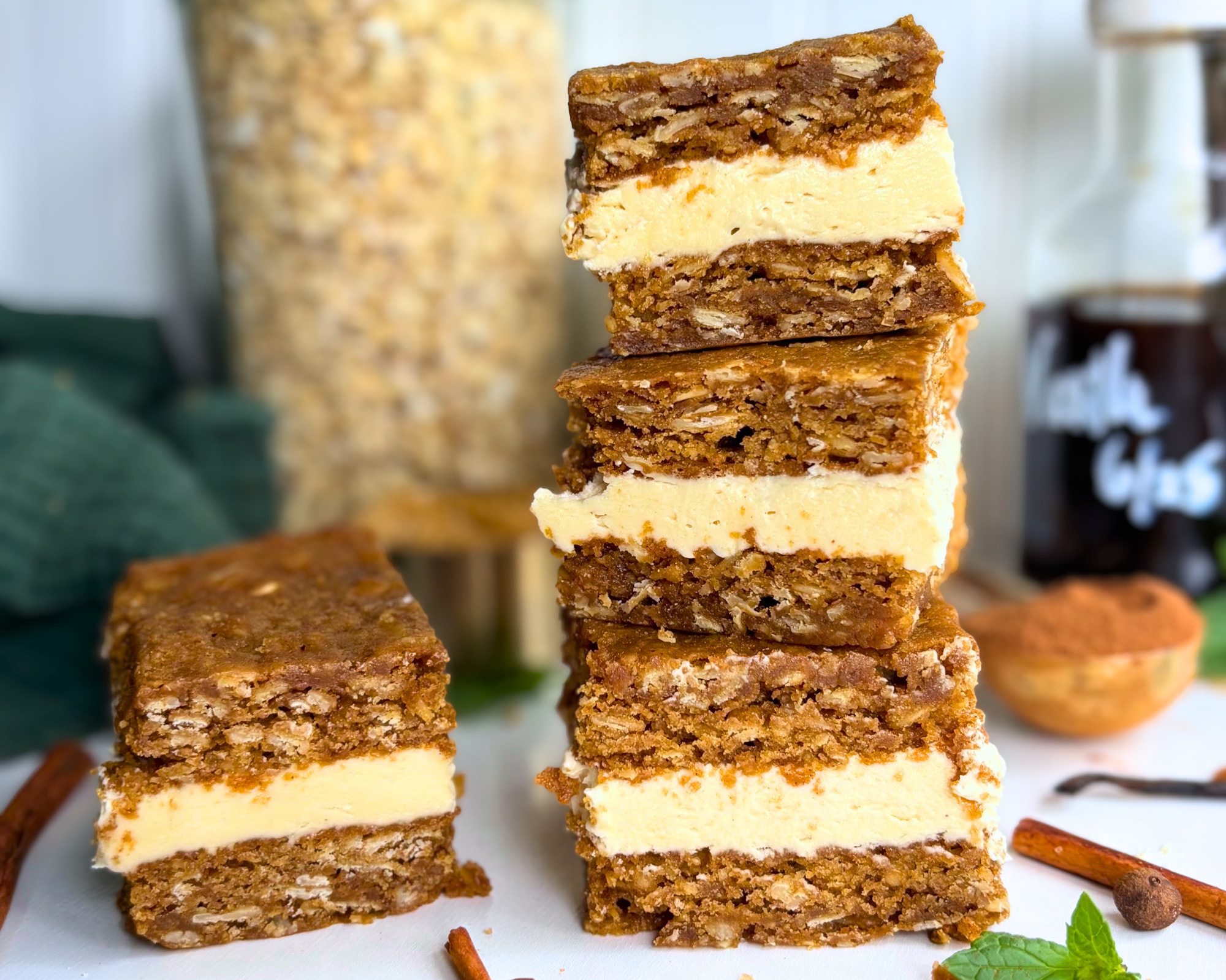 Sourdough Oatmeal Cream Pie Bars