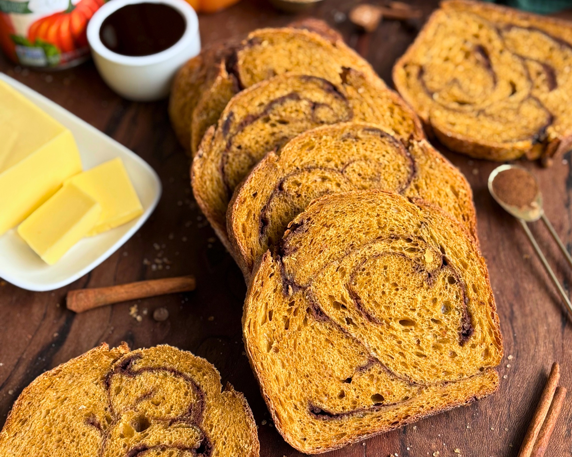 The Easiest Pumpkin Swirl Sourdough Bread