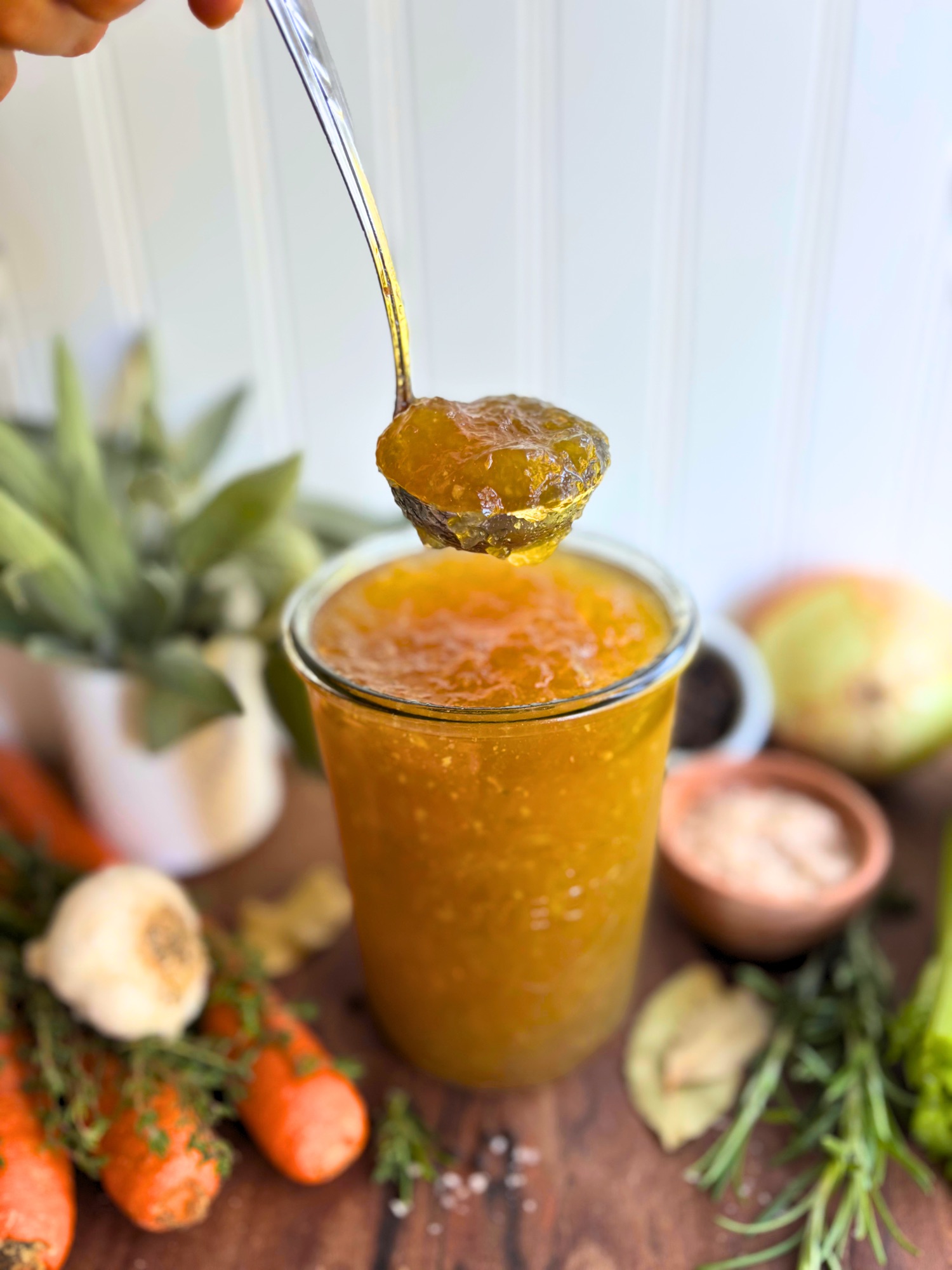 Homemade Chicken Bone Broth (Instant Pot or Stovetop)